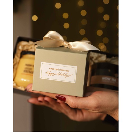 Новорічний подарунок. Теплий мікс із свічкою WHITE Новорічний подарунок. Теплий мікс із свічкою WHITE